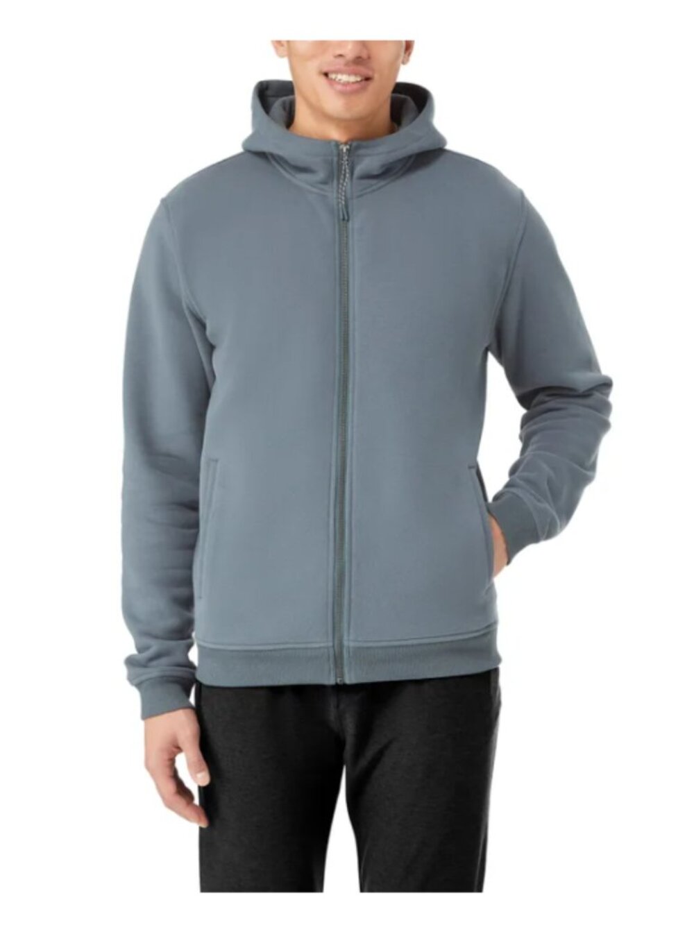 Kirkland Signature Men's Full Zip Hoodie Regular Fit Blue Size L